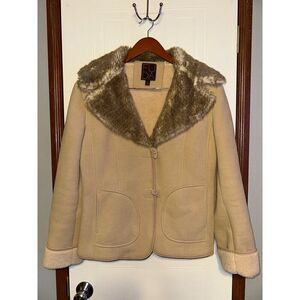 FUDA Vintage 90’s Indie Faux Fur Winter Coat  Size Medium